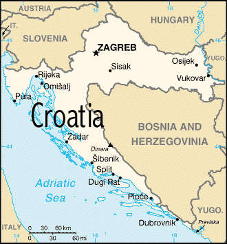 Mapa de Croatia